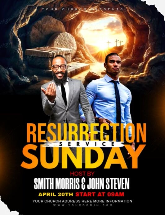 Resurrection sunday service Iflaya (Incwadi ye-US) template