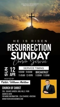 Resurrection sunday service Instagram Reel template