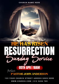 Nero resurrection sunday service A4 Template