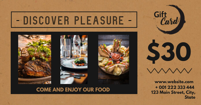 retò restaurant gift card voucher Template | PosterMyWall