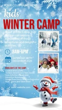 winter camp, school winter camp, event Instagram Story template