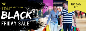 Black Black Friday Sale Copertina Facebook Template