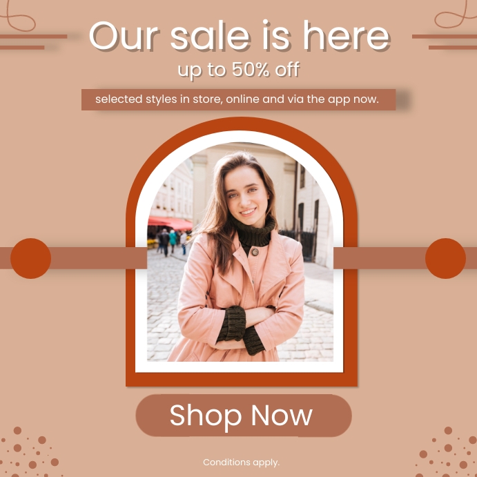 Retail business instagram post template