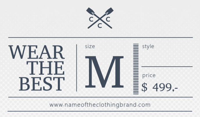 Retail Clothing Brand Tag Template Postermywall