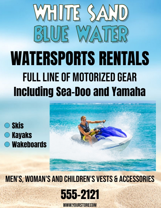 WATERSPORTS STORE Folheto (US Letter) template