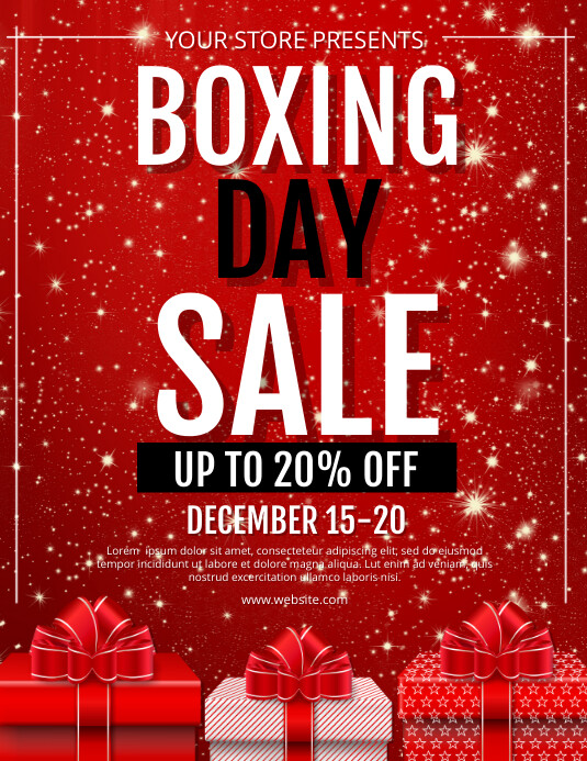 Customize 1 350 Boxing Day Retail Flyer Templates Postermywall