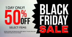 Black Black Friday Sale Imagen Compartida en Facebook Template