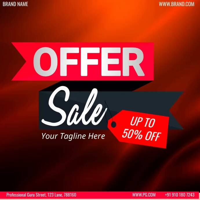 Retail flyer design Instagram Post template