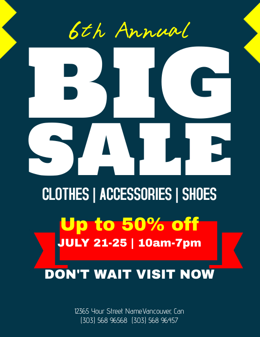 Retail Flyer template PosterMyWall