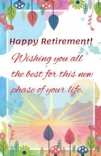 Retirement,Happy Last day,Retire from service Tabloid template