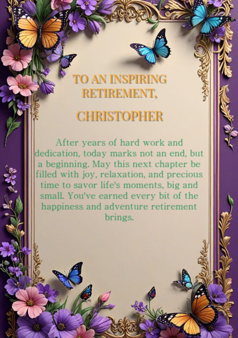 retirement card Template | PosterMyWall