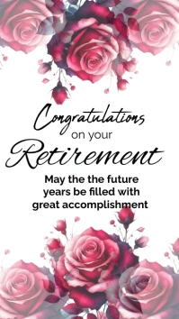 Retirement card Pantalla Digital (9:16) template