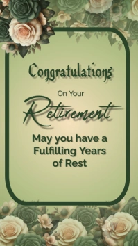 Retirement card Pantalla Digital (9:16) template