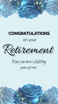Retirement card Affichage numérique (9:16) template