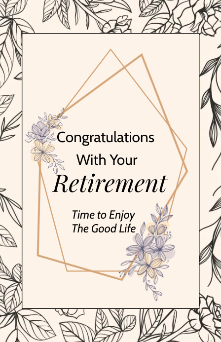retirement card design template | PosterMyWall