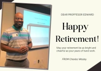 retirement card A6 template