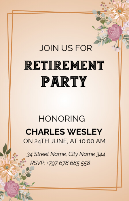 Retirement Front 8 X 10 Retirement Card Template 30+ Perfect Happy Retirement Blessing