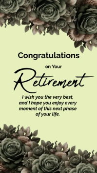 Retirement card Affichage numérique (9:16) template