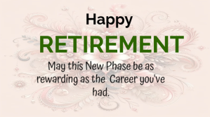 Retirement card งานแสดงผลงานแบบดิจิทัล (16:9) template