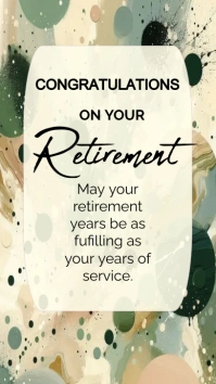 Retirement card Pantalla Digital (9:16) template