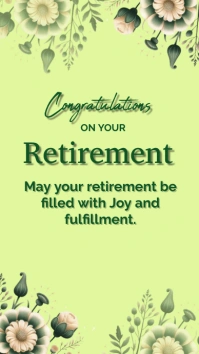 Retirement card Pantalla Digital (9:16) template