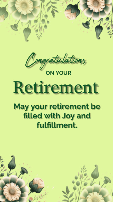 Basic Retirement Card Design Retirement card Template | PosterMyWall