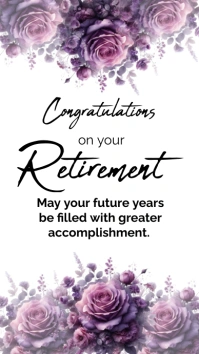 Retirement card Tampilan Digital (9:16) template