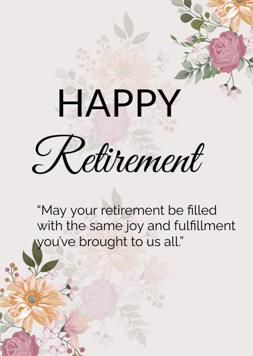 retirement card Template | PosterMyWall