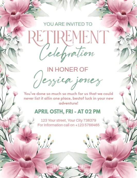 Retirement celebration Template | PosterMyWall