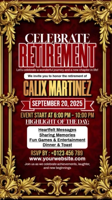 Retirement Celebration Template Reel Instagram