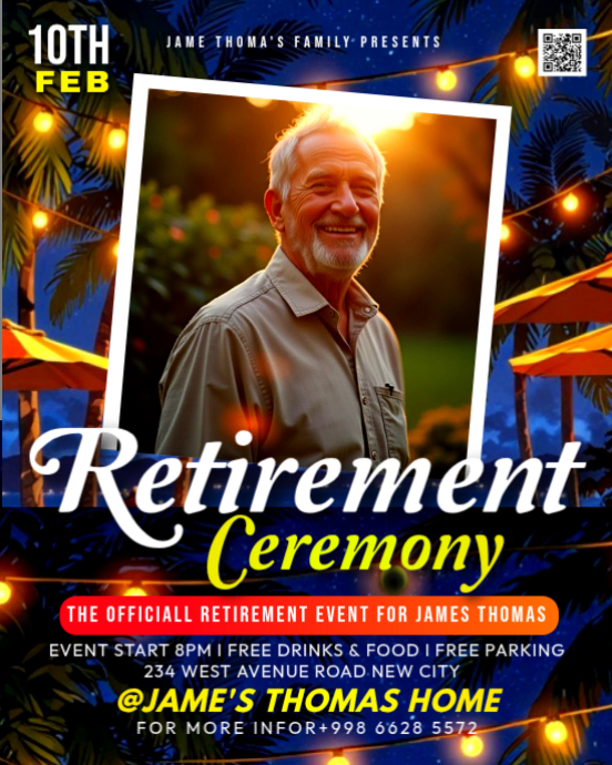 Retirement ceremony farewell Celebration send off party invitation ...