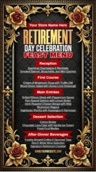 Retirement Day Food Menu Instagram Reel template