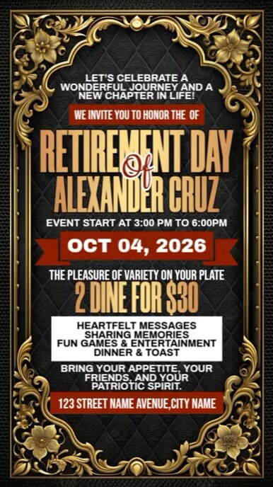 Retirement Day Invitation Ads Template | PosterMyWall