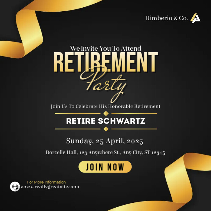 Retirement Template | PosterMyWall