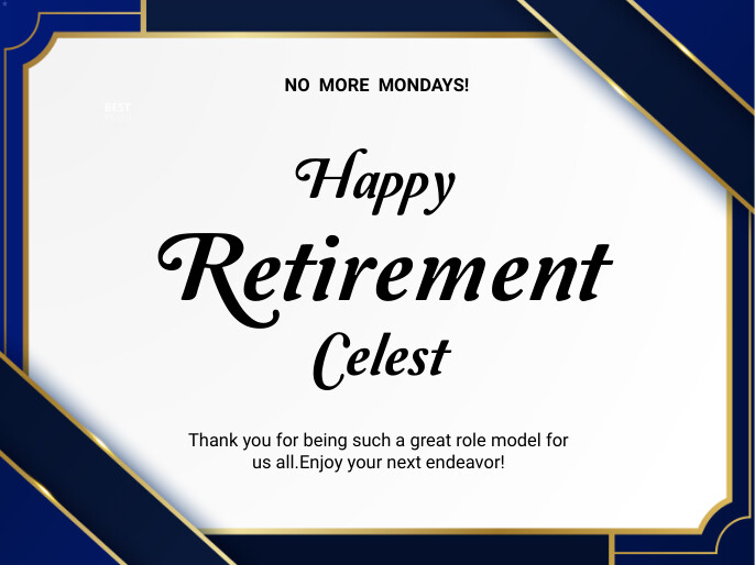 Retirement Front Retirement Template | PosterMyWall