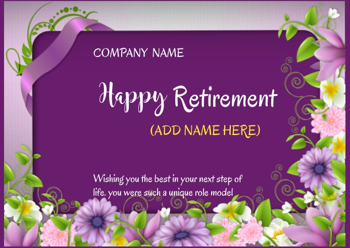 Retirement Template | PosterMyWall