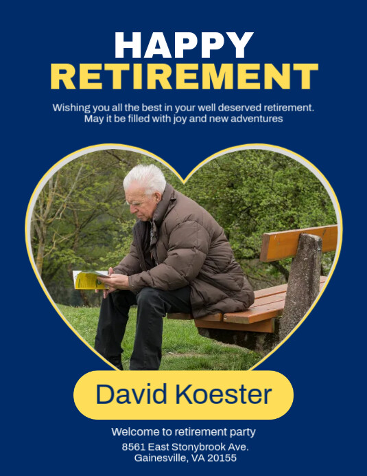 Retirement design template | PosterMyWall