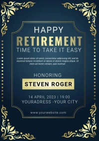 Retirement Honoring Flyer A4 template