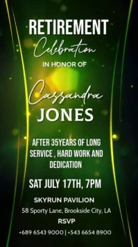 Retirement invitation Instagram Story template