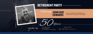 Retirement Invitation Facebook Cover template