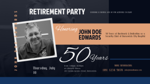 Retirement Invitation Twitter Post template