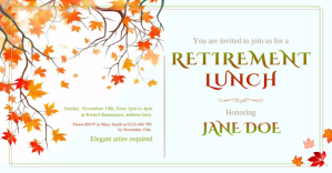 Retirement lunch invitation Facebook begivenhed cover template