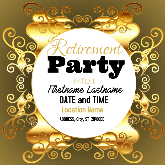 Retirement Party Template Postermywall