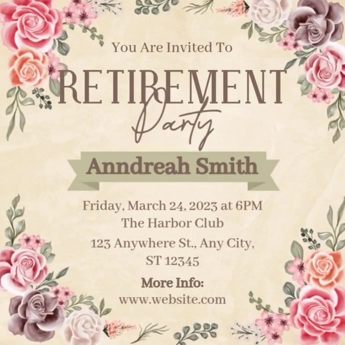 Retirement Party Template | PosterMyWall