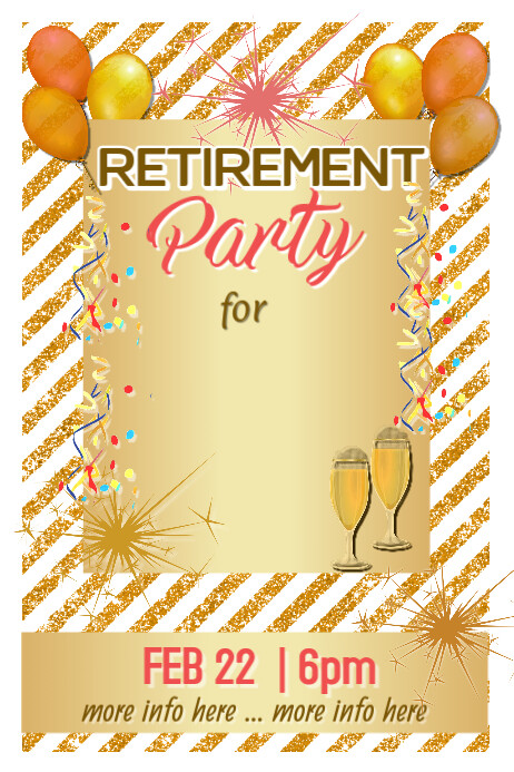 Retirement Party Template PosterMyWall