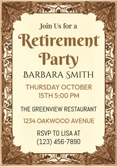 retirement party Template | PosterMyWall