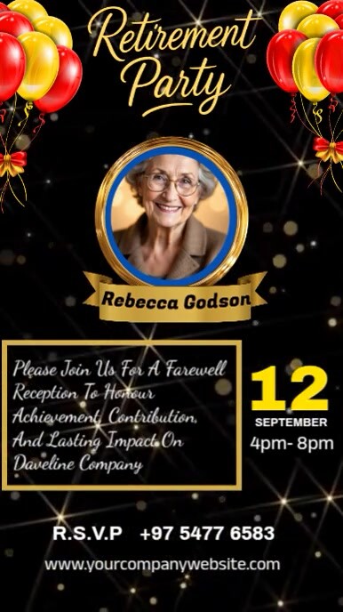 retirement party flyer Instagram Reel template
