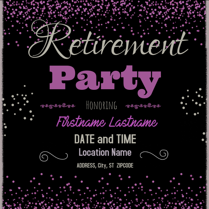 flyer for retirement party