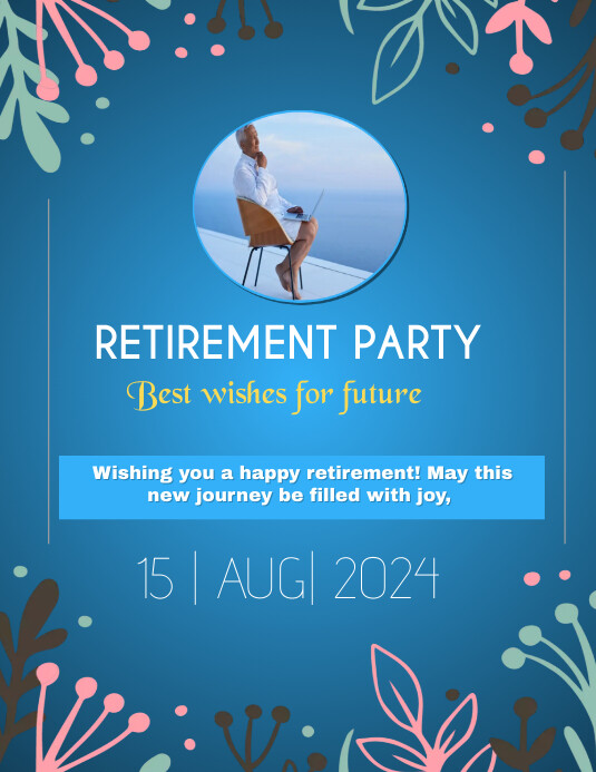 Retirement party flyer template PosterMyWall