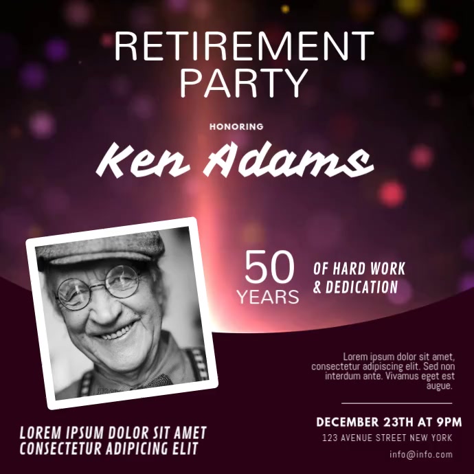 Retirement Party Instagram Invitation Video